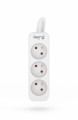 Przedłużacz KERG M02387 3-gniazdowy 1,5m 3×1,5mm2 H05VV-F 16A/250V biały - 1441691