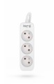 Przedłużacz KERG M02383 3-gniazdowy 1,5m 3×1,0mm2 H05VV-F 10A/250V biały - 1334889
