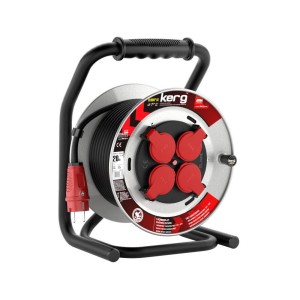 Przedłużacz bębnowy KERG W2382 20m 3×1,5mm2 H05RR-F 250V czarny