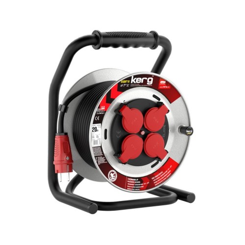 Przedłużacz bębnowy KERG W2382 20m 3×1,5mm2 H05RR-F 250V czarny - 1321289
