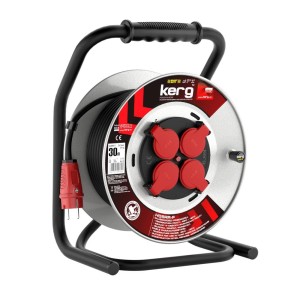Przedłużacz bębnowy KERG W2381 30m 3×1,5mm2 H05RR-F 250V czarny