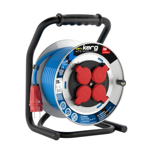 Przedłużacz bębnowy KERG W2370 20m 3×2,5MM2 H07BQ-F 250V niebieski - 1321285