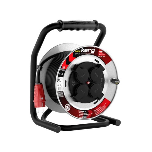Przedłużacz bębnowy KERG W2247 20m 3×1,5mm2 H05RR-F 250V czarny - 1321288