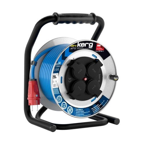 Przedłużacz bębnowy KERG W2165 20m 3×2,5MM2 H07BQ-F niebieski - 1321283