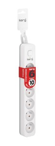 Przedłużacz KERG M02412 10m 3×1,5MM2 H05VV-F 16A/250V biały