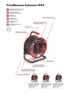 Przedłużacz zwijany Acar PZ-4Z/ST H05RR-F 3GX1.5 30M