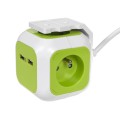 Listwa zasilająca przedłużacz GreenBlue GB118 MagicCube poczwórne gniazdo prądowe, 2 wejścia USB 1,4m - 1039378