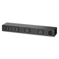 Listwa zasilająca PDU APC AP6120A do montażu w szafie, podstawowa, 0U/1U, 100–240 V/20 A, 220–240 V/16 A, (7) C13, (2) C19 - 1385245