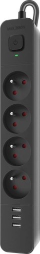 Listwa zasilająca Defender SFS 135 5 m, 4 gniazda, 3x USB - 1468663