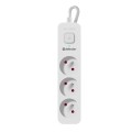 Listwa zasilająca Defender SFS 131 1,5 m, 3 gniazda, biała - 1527822