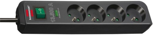 Listwa przepięciowa Brennenstuhl "Eco-Line" 4 gn 1,5m, czarna 13500A - 975202