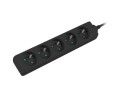 Listwa przedłużacz Lanberg 3m czarna 5x 230V PL, kabel wykonany z pełnej miedzi - 685333