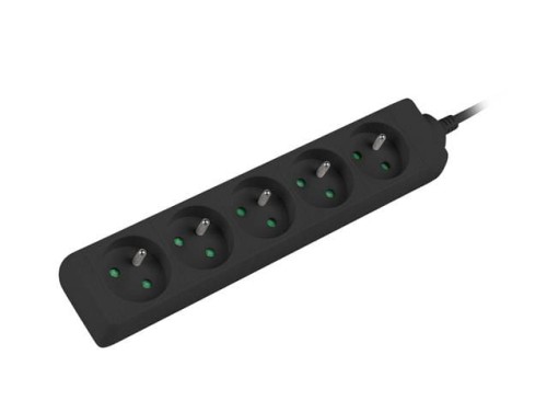 Listwa przedłużacz Lanberg 3m czarna 5x 230V PL, kabel wykonany z pełnej miedzi - 685333