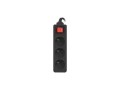 Listwa przedłużacz Lanberg 3m czarna 3x 230V PL, z wyłącznikiem, kabel wykonany z pełnej miedzi - 1385464