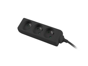 Listwa przedłużacz Lanberg 3m czarna 3x 230V PL, kabel wykonany z pełnej miedzi