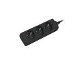 Listwa przedłużacz Lanberg 3m czarna 3x 230V PL, kabel wykonany z pełnej miedzi - 975251