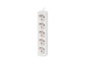 Listwa przedłużacz Lanberg 3m biała 5x 230V Schuko, kabel wykonany z pełnej miedzi - 975257