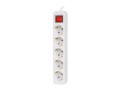 Listwa przedłużacz Lanberg 3m biała 5x 230V Schuko z wyłącznikiem, kabel wykonany z pełnej miedzi - 975259