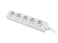 Listwa przedłużacz Lanberg 3m biała 5x 230V PL, kabel wykonany z pełnej miedzi - 1385510
