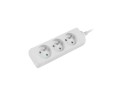 Listwa przedłużacz Lanberg 3m biała 3x 230V PL, kabel wykonany z pełnej miedzi - 685318