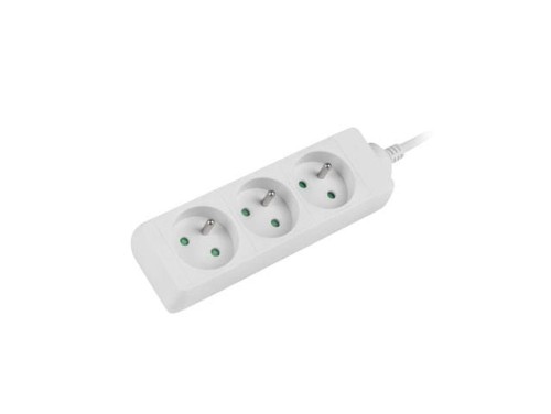 Listwa przedłużacz Lanberg 3m biała 3x 230V PL, kabel wykonany z pełnej miedzi - 685318