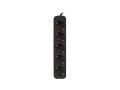 Listwa przedłużacz Lanberg 1,5m czarna 5x 230V Schuko, kabel wykonany z pełnej miedzi - 1385498