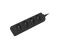 Listwa przedłużacz Lanberg 1,5m czarna 4x 230V PL, kabel wykonany z pełnej miedzi - 685326