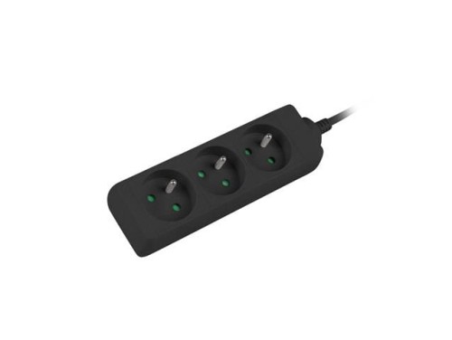 Listwa przedłużacz Lanberg 1,5m czarna 3x 230V PL, kabel wykonany z pełnej miedzi - 685312
