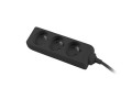 Listwa przedłużacz Lanberg 1,5m czarna 3x 230V PL, kabel wykonany z pełnej miedzi - 1385426