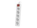 Listwa przedłużacz Lanberg 1,5m biała 5x 230V PL, z wyłącznikiem, kabel wykonany z pełnej miedzi - 1385486