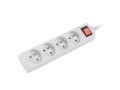 Listwa przedłużacz Lanberg 1,5m biała 4x 230V PL, z wyłącznikiem, kabel wykonany z pełnej miedzi - 685323