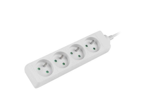 Listwa przedłużacz Lanberg 1,5m biała 4x 230V PL, kabel wykonany z pełnej miedzi - 685325