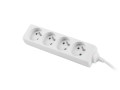Listwa przedłużacz Lanberg 1,5m biała 4x 230V PL, kabel wykonany z pełnej miedzi - 1385476
