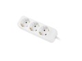 Listwa przedłużacz Lanberg 1,5m biała 3x 230V Schuko, kabel wykonany z pełnej miedzi - 1385429