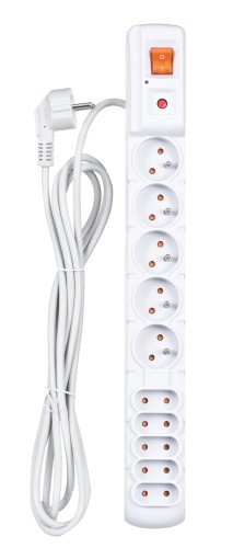 Listwa przeciwprzepięciowa Acar S10 szara automat 3 m - 1164830