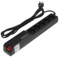 Listwa przeciwprzepięciowa Acar 504W 3,0m czarna - 752473