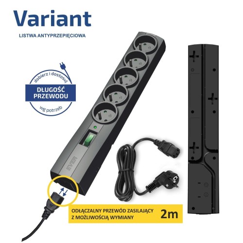Listwa antyprzepięciowa Ever Variant 2m - 685206