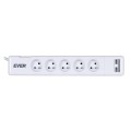 Listwa antyprzepięciowa Ever ELITE USB 1,5m - 752412