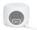 Kostka zasilająca DIGITUS 3 gniazda + 3 złacza USB, 1,4m - 1385252