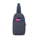 Plecak na tablet 10,5" RIVACASE Galapagos, jednoramienny, szary, z materiału wodoodpornego - 1365659