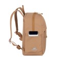 Plecak na tablet 10,5" RIVACASE Aviva, miejski, beżowy, 6L, z materiału wodoodpornego - 1365824