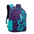 Plecak do notebooka 15,6" RIVACASE Heide 5430, 30L, dla dzieci i młodzieży, fioletowy/morski, z materiału wodoodpornego - 1525159