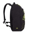 Plecak do notebooka 15,6" RIVACASE Heide 5430, 30L, dla dzieci i młodzieży, czarny/limonka, z materiału wodoodpornego - 1525126