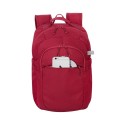 Plecak do notebooka 14" RIVACASE Aviva, czerwony, miejski, 16L, z materiału wodoodpornego - 1365893
