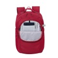 Plecak do notebooka 14" RIVACASE Aviva, czerwony, miejski, 16L, z materiału wodoodpornego - 1365897