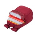 Plecak do notebooka 14" RIVACASE Aviva, czerwony, miejski, 16L, z materiału wodoodpornego - 1365906