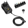 Zasilacz sieciowy Techly Uniwersalny Regulowany 3-12V 2.25A 27W USB 5V 1A - 1467917