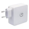 Zasilacz sieciowy Manhattan Power Delivery 230V USB-C, 60W USB-A 5V, biały - 1361767