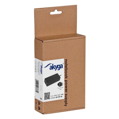 Zasilacz sieciowy Akyga AK-ND-46 do notebooka 18,5V/6,5A 120W 7,4x5,0mm + pin - 965110