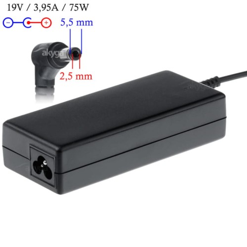 Zasilacz sieciowy Akyga AK-ND-02 do notebooka 19V/3,95A 75W 5.5x2.5 mm - 1255722